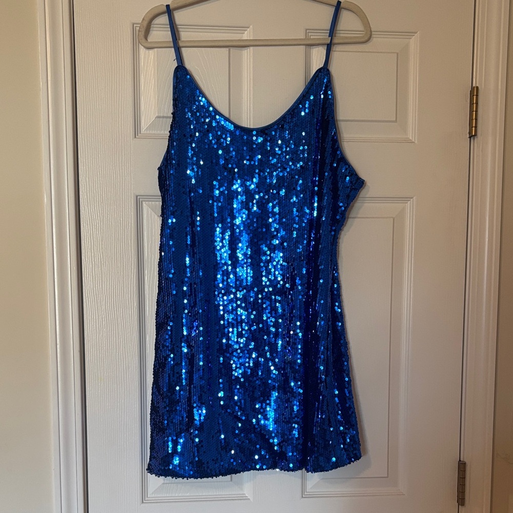 Blue Sequin Dress